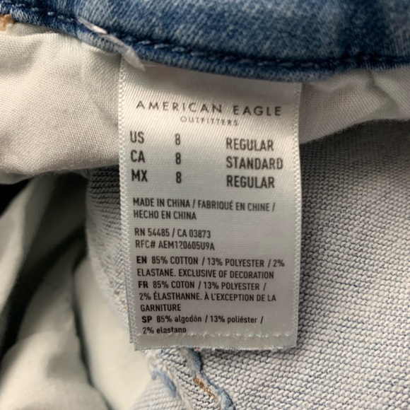 American Eagle Curvy High Rise Jegging Women's 8R Next Level Stretch Distressed - Picture 10 of 14
